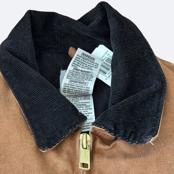 Vtg Carhartt Santa Fe Jacket Mens XL Brown J14 Faded Canvas Quilted 90s - Picture 9 of 16